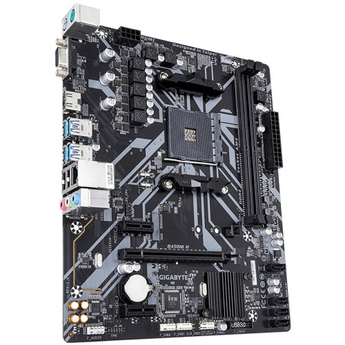 GIGABYTE B450M H AMD AM4 Micro-ATX Motherboard