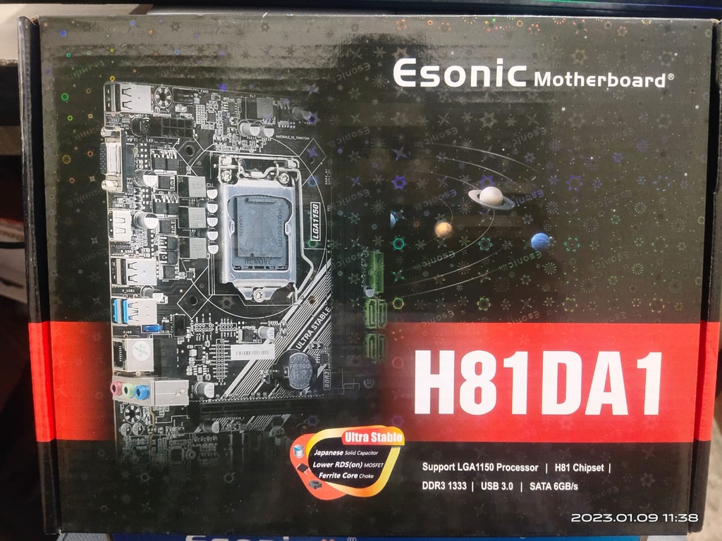 Esonic H81DA1 Intel H81DDR3 Soket 1600 Mhz M.2 NVME