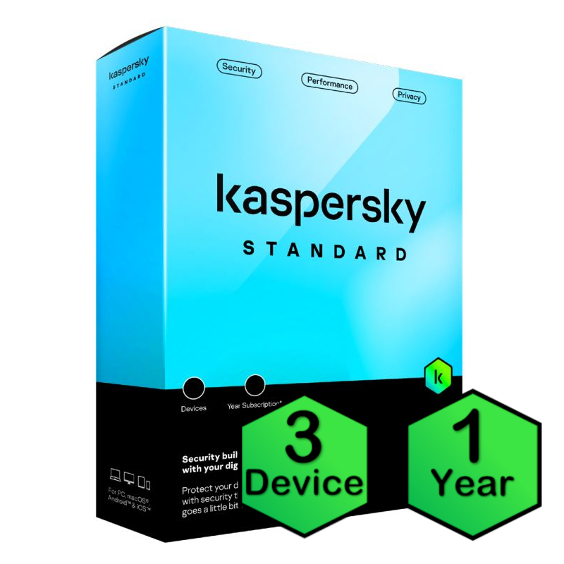 Kaspersky Standard 3 User 1 Year